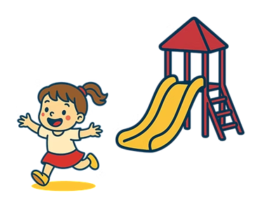 Girl on a Slide Icon